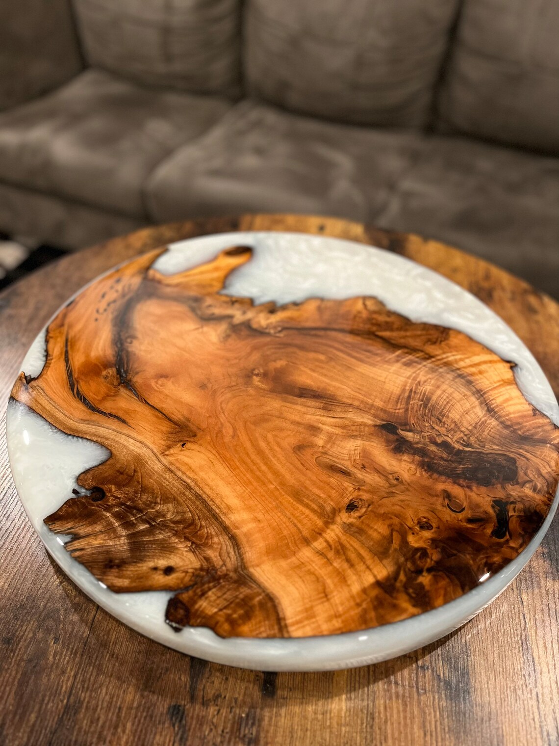 small cedar charcuterie board