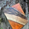 Walnut Charcuterie Board Set with Orange Epoxy